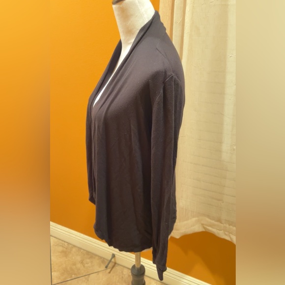 INC International Concepts | Women’s Black Cardigan Sweater Top Drape Small - Picture 4 of 6